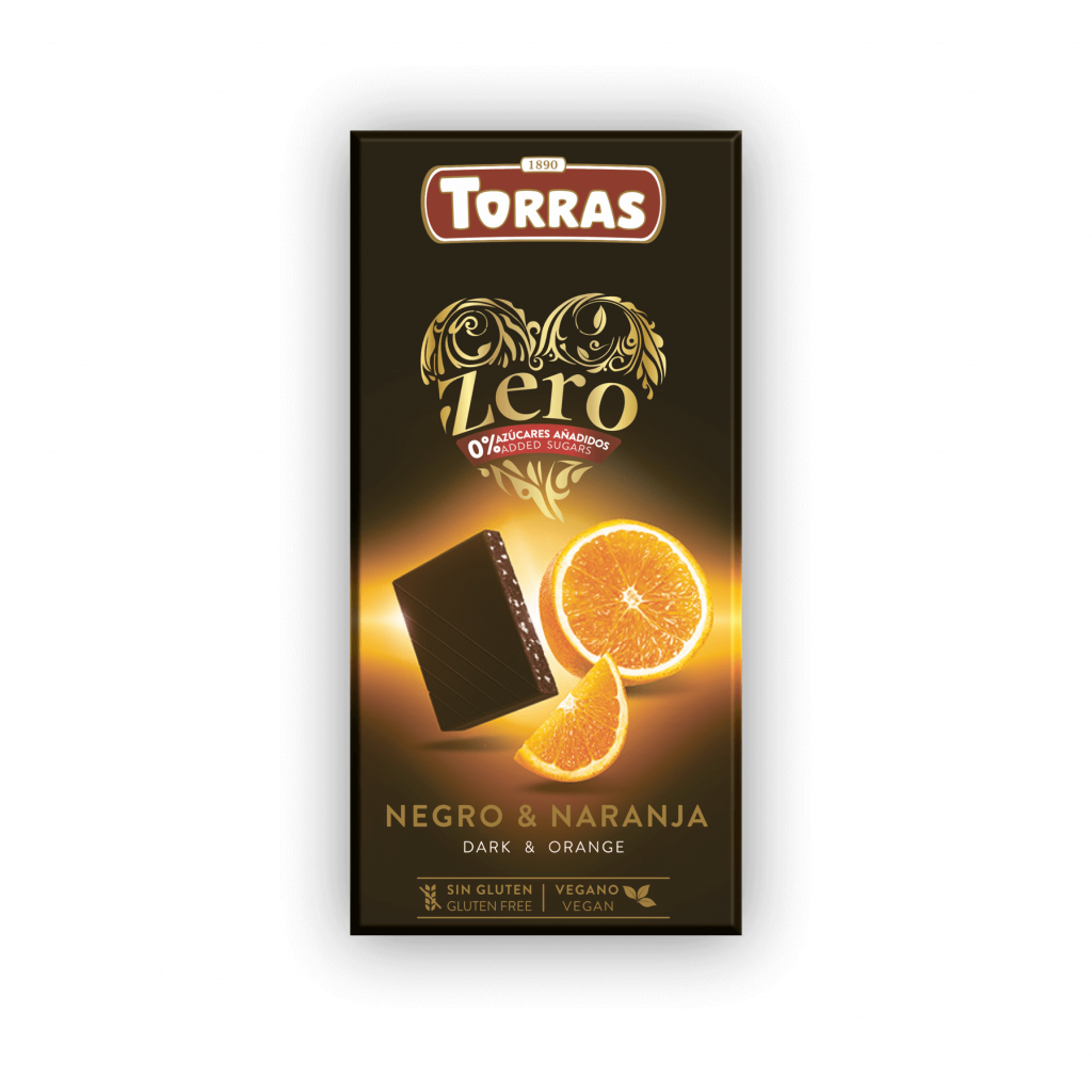 Xocolata Negra 72% amb Taronja ZERO Sucres 125g