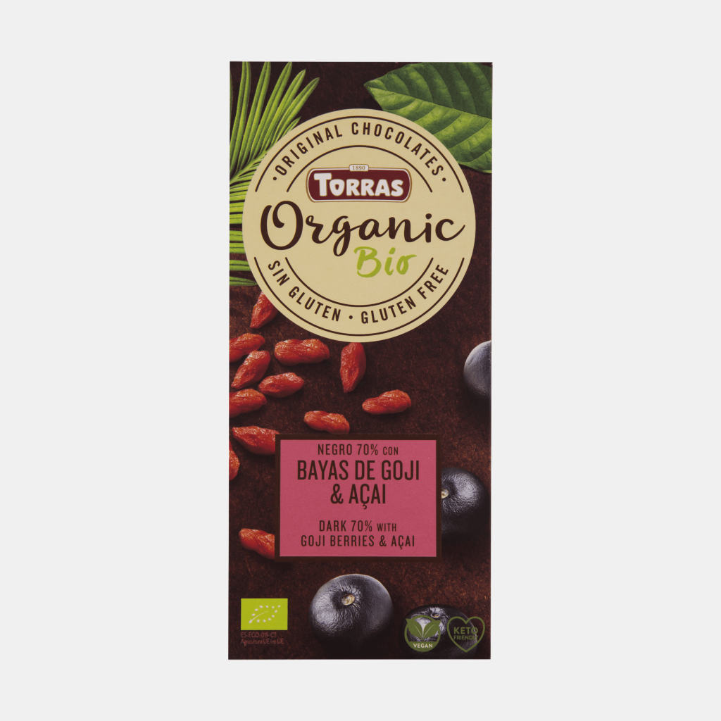 Orgánico Negro 70% con Goji y Açai 100g