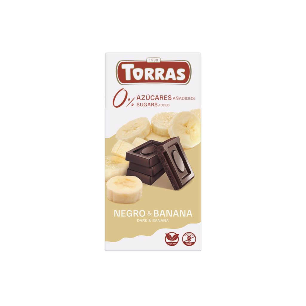 Xocolata Negra Sense Sucre amb Plàtan 75g