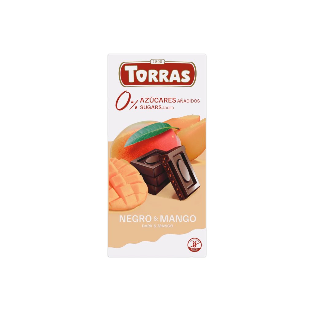 Chocolate Negro Sin Azúcar con Mango 75g