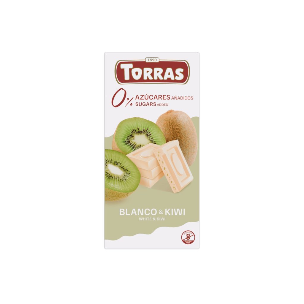 Chocolate Blanco Sin Azúcar con Kiwi 75g