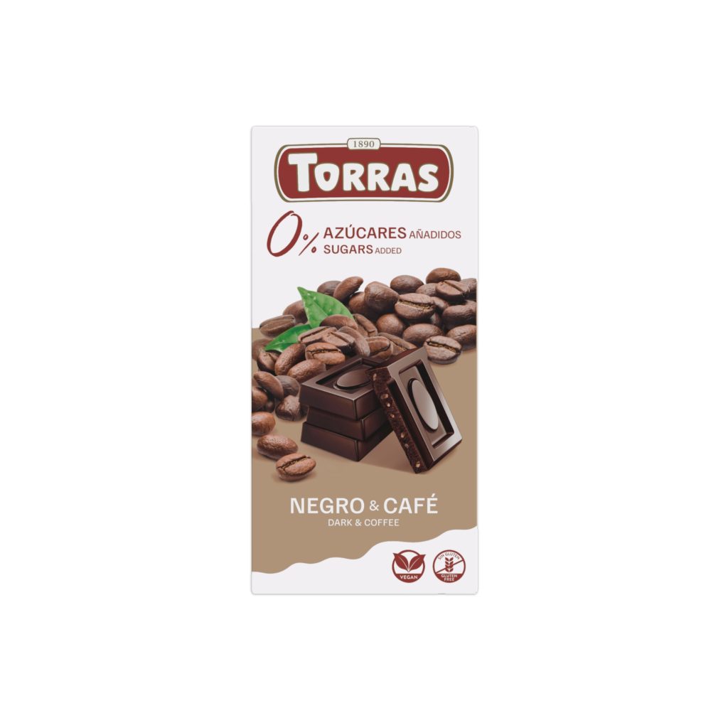 Xocolata Negra Sense Sucre amb Cafè 75g