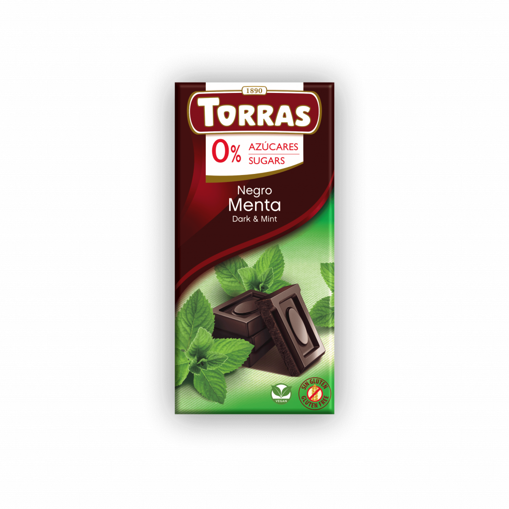 Dark Chocolate Sugar Free with mint 75g