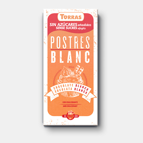 Chocolate Blanco sin azúcar maltitol para postres FITstyle by Torras