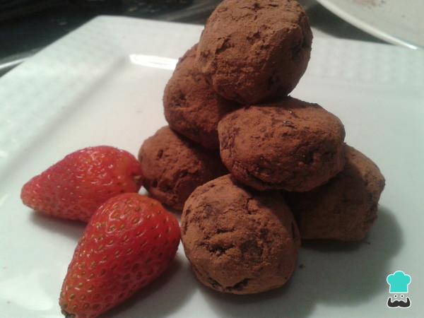 Trufas chocolate y fresas