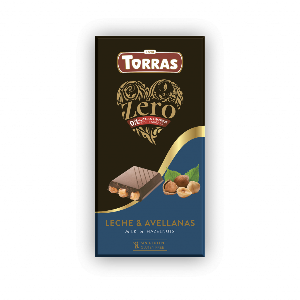 Chocolate con Leche y Avellanas Enteras ZERO Azúcares 150g