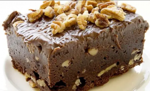 Brownie de avena, chocolate y plátano saludable