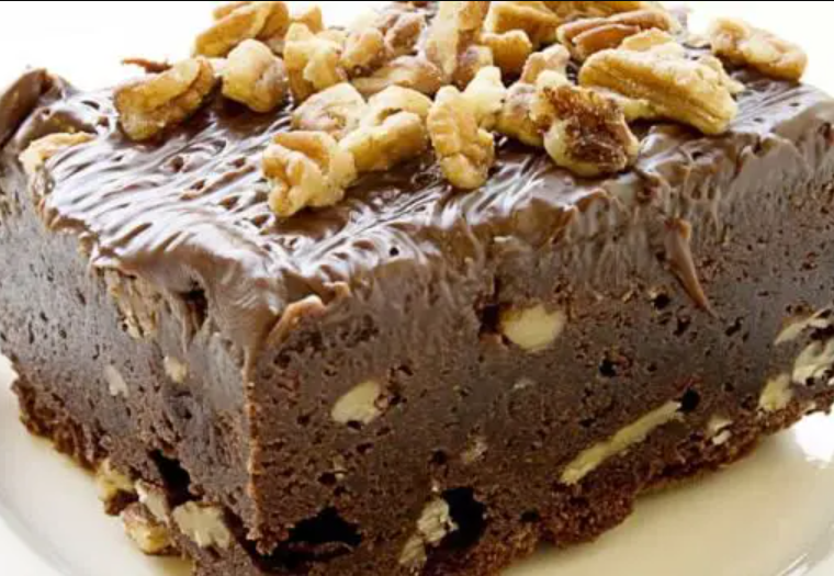 Brownie de chocolate, plátano y avena
