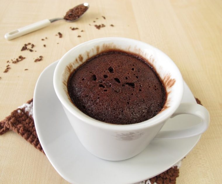 Mug cake de chocolate fit sin huevo