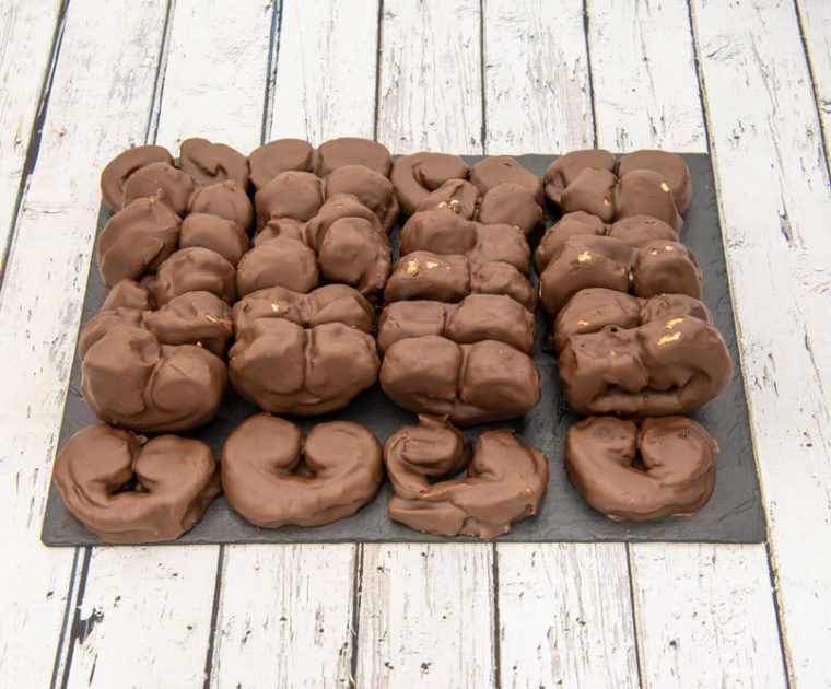 palmeras de hojaldre con chocolate