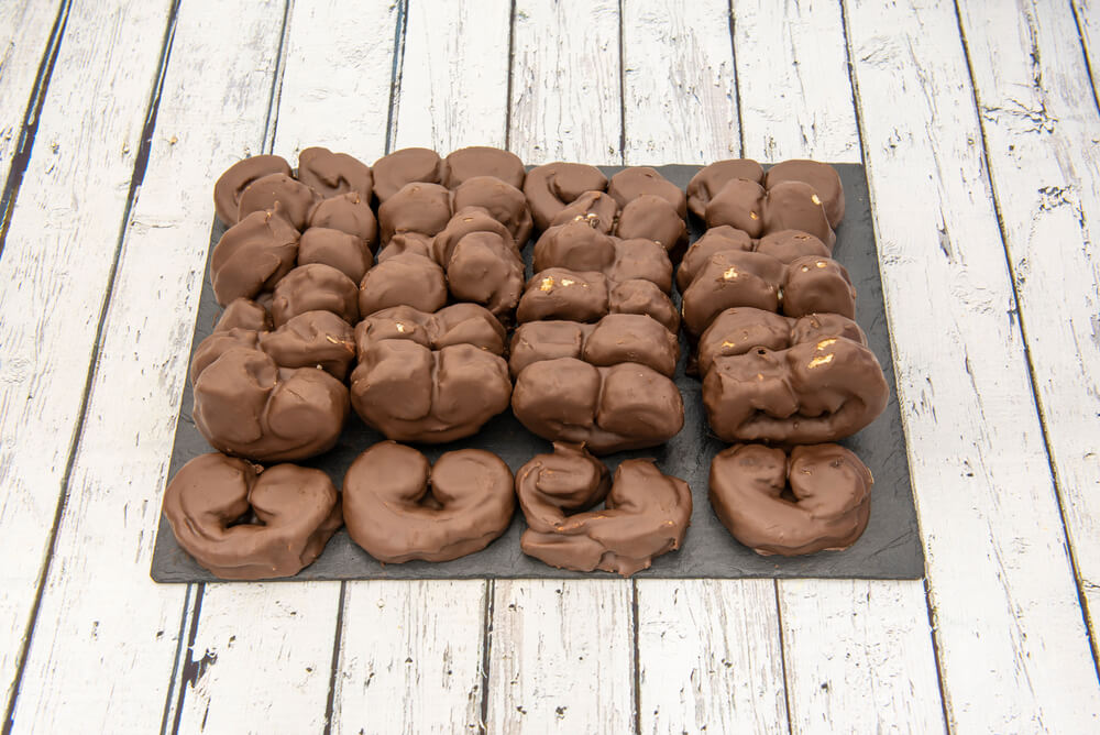 palmeras de hojaldre con chocolate