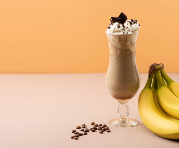 helado de platano con chocolate