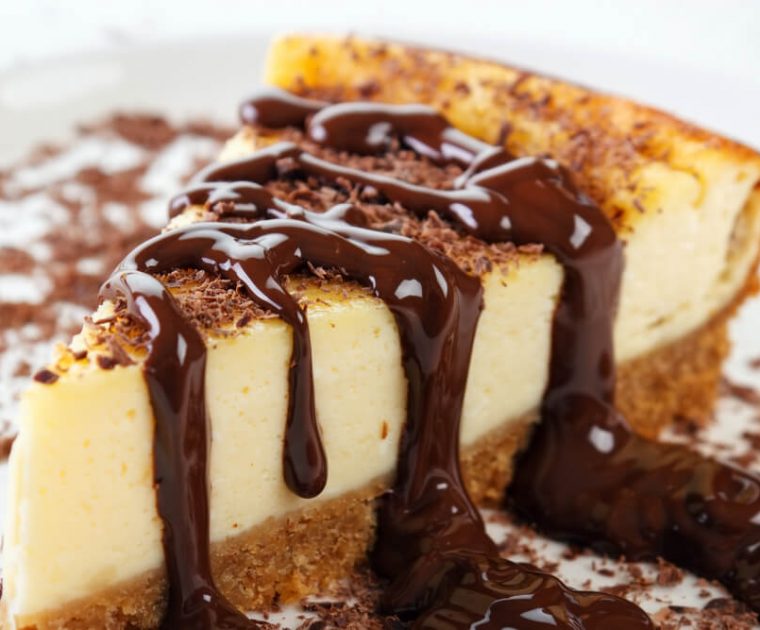 tarta de queso y chocolate