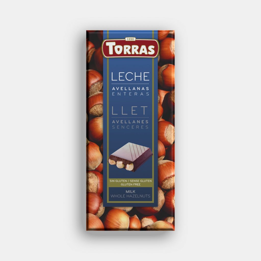 CHOCOLATE CON LECHE AVELLANAS ENTERAS 150GR