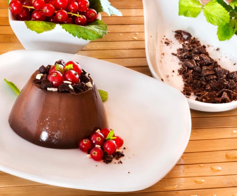 flan vegano de chocolate