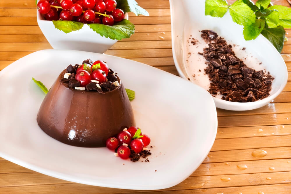 flan vegano de chocolate