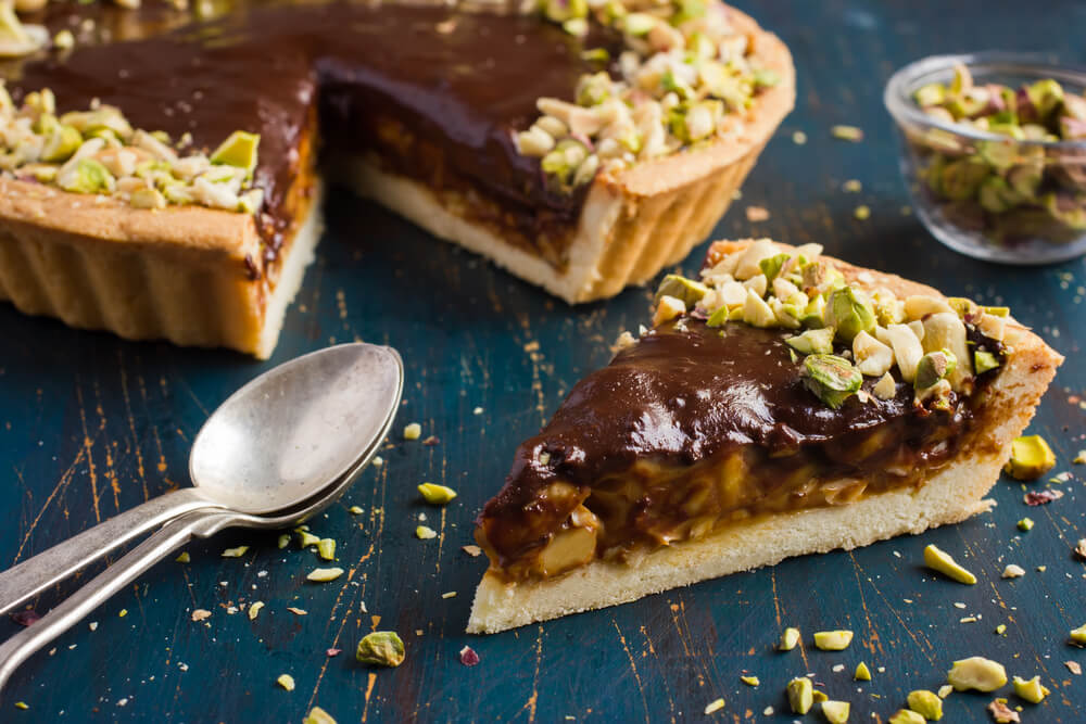 tarta de chocolate y caramelo salado