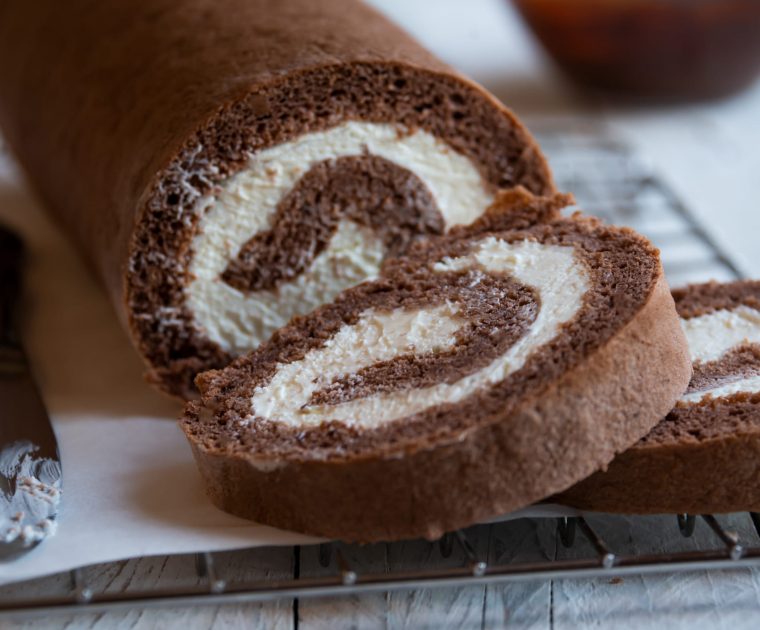 Brazo de gitano con chocolate casero