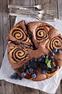 Cinnamon rolls con chocolate, receta fácil