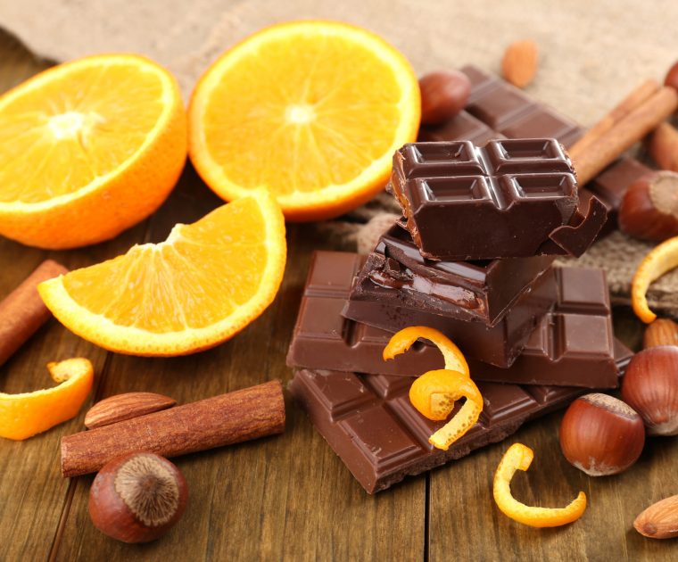 naranja y chocolate