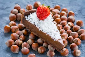 Brownie de coco y avellanas