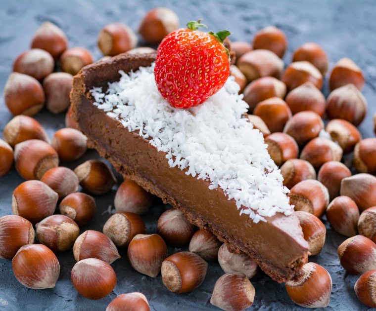 brownie de coco y avellanas