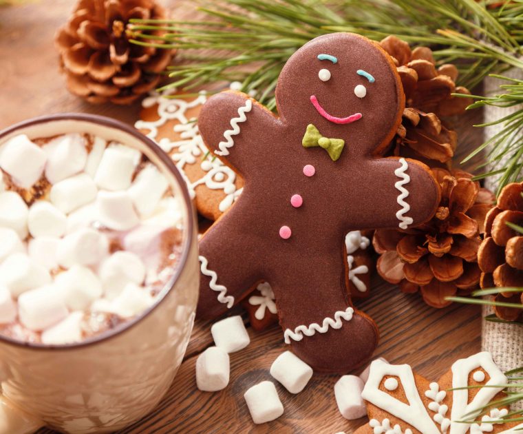 muñecos de jengibre y chocolate