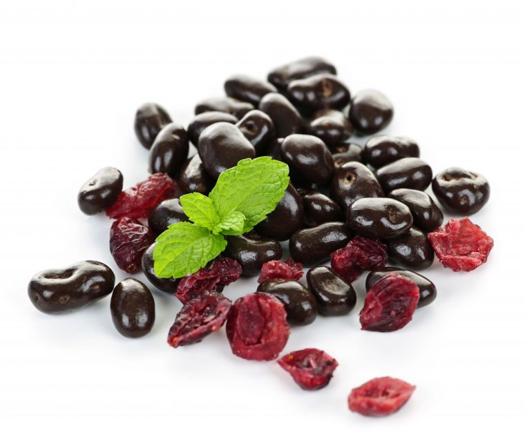 arándanos cubiertos de chocolate