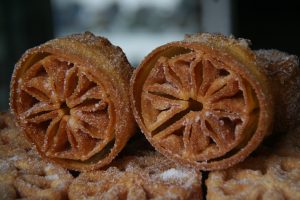 Flores de carnaval con chocolate: receta fácil