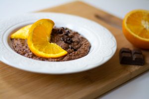 Receta de gachas de avena con chocolate