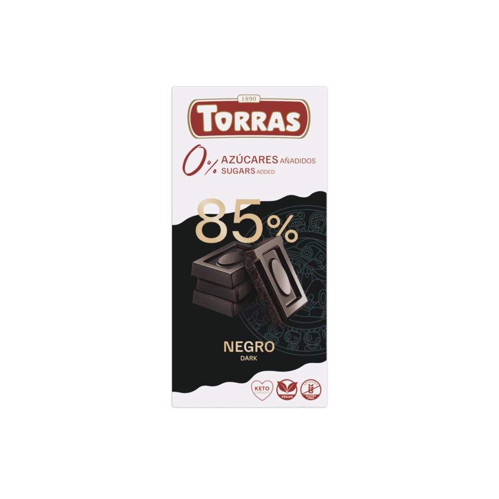Chocolate Negro 85% con edulcorante 75g