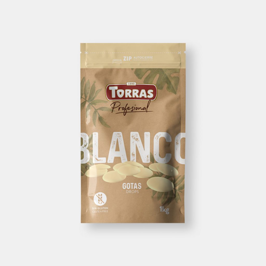 Cobertura de chocolate blanco en gotas 1kg