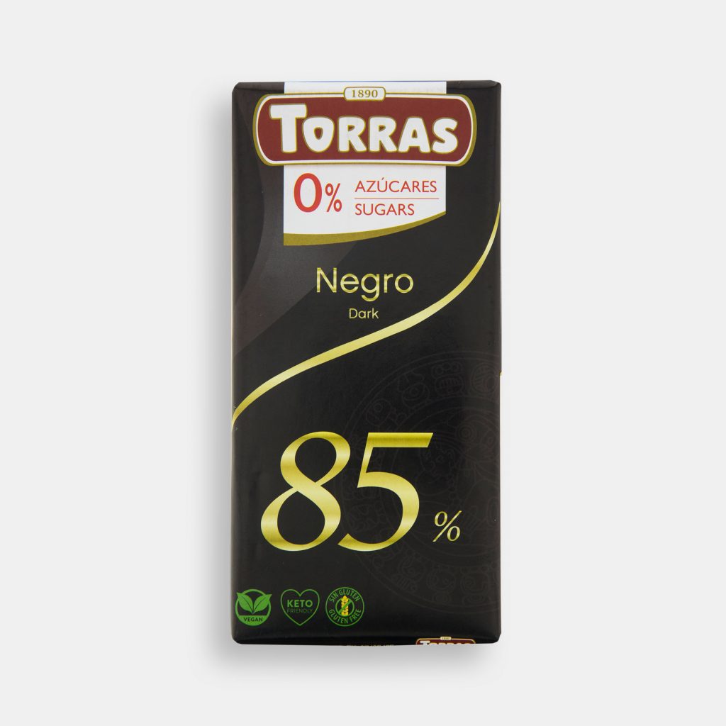 Chocolate Negro 85% con edulcorante 75g