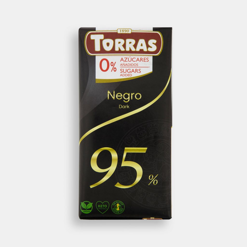 Chocolate Negro 95% con edulcorante 75g