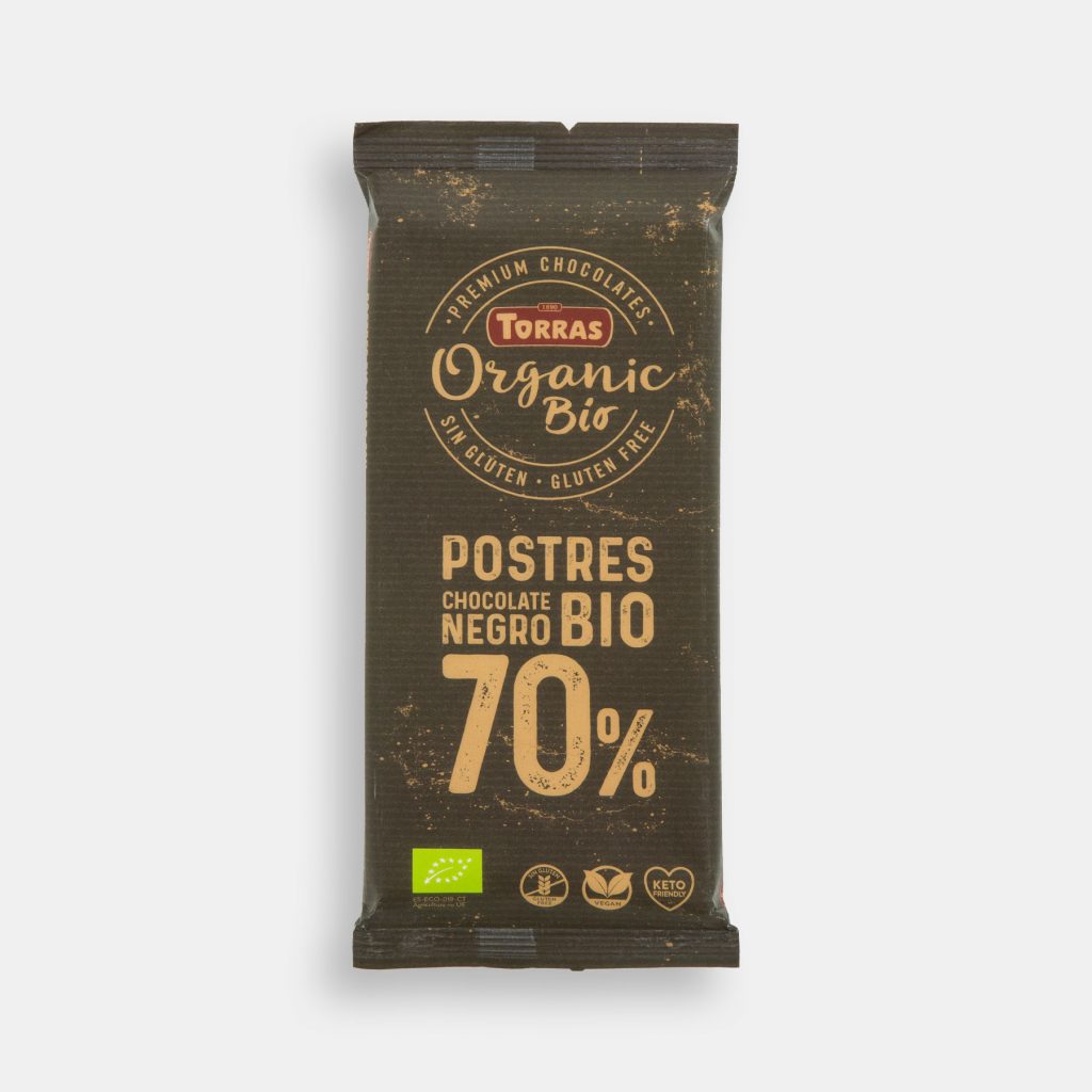 Organic dark chocolate 70% cocoa