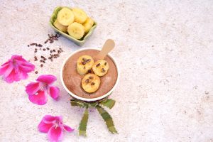 Receta de helado de yogur con plátano y chocolate