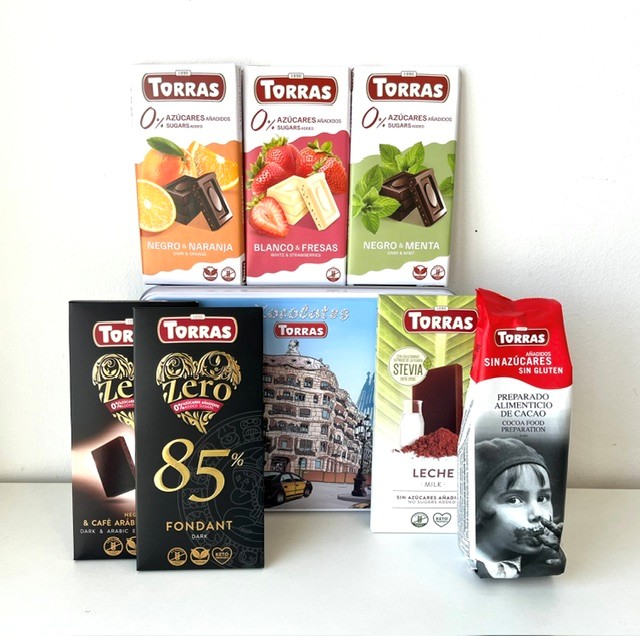 caja metalica regalo chocolate sin azúcar